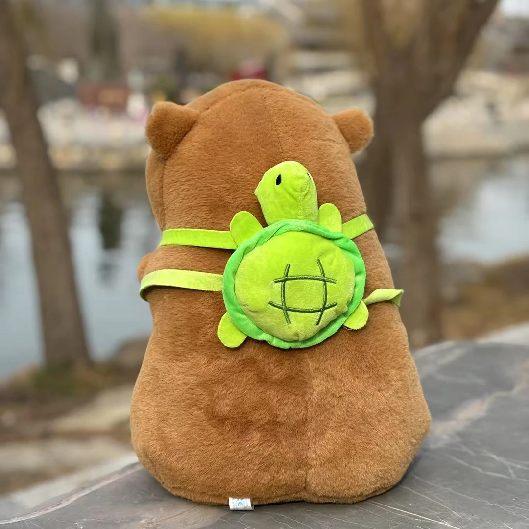 可爱卡皮巴拉公仔40厘米玩偶，手工测量误差2-3厘米