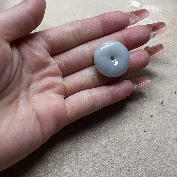 翡翠裸石无*-小平安扣一个