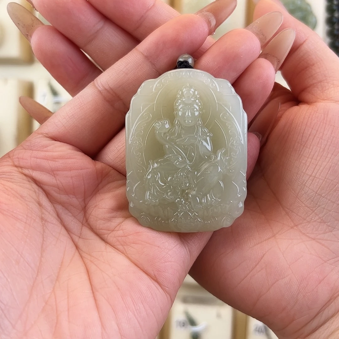 落***禅和田玉未镶嵌吊坠(赠链)