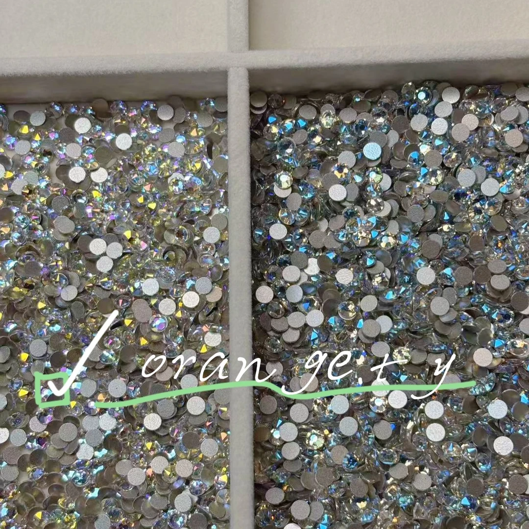 东洲定制4.0mm镀膜平底圆宠物发饰美甲钻超闪爆款