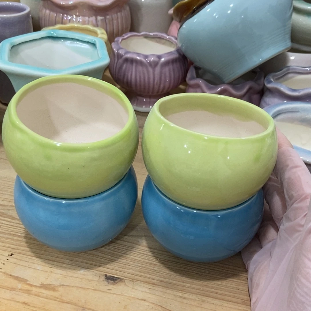 红陶高温陶瓷花盆