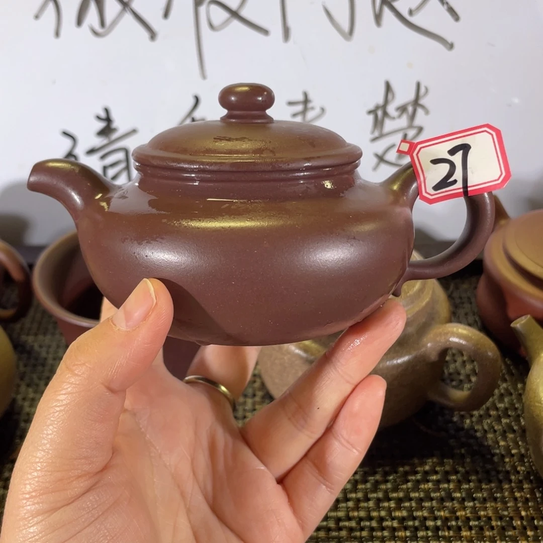 紫砂茶壶夕*仿古微瑕全手