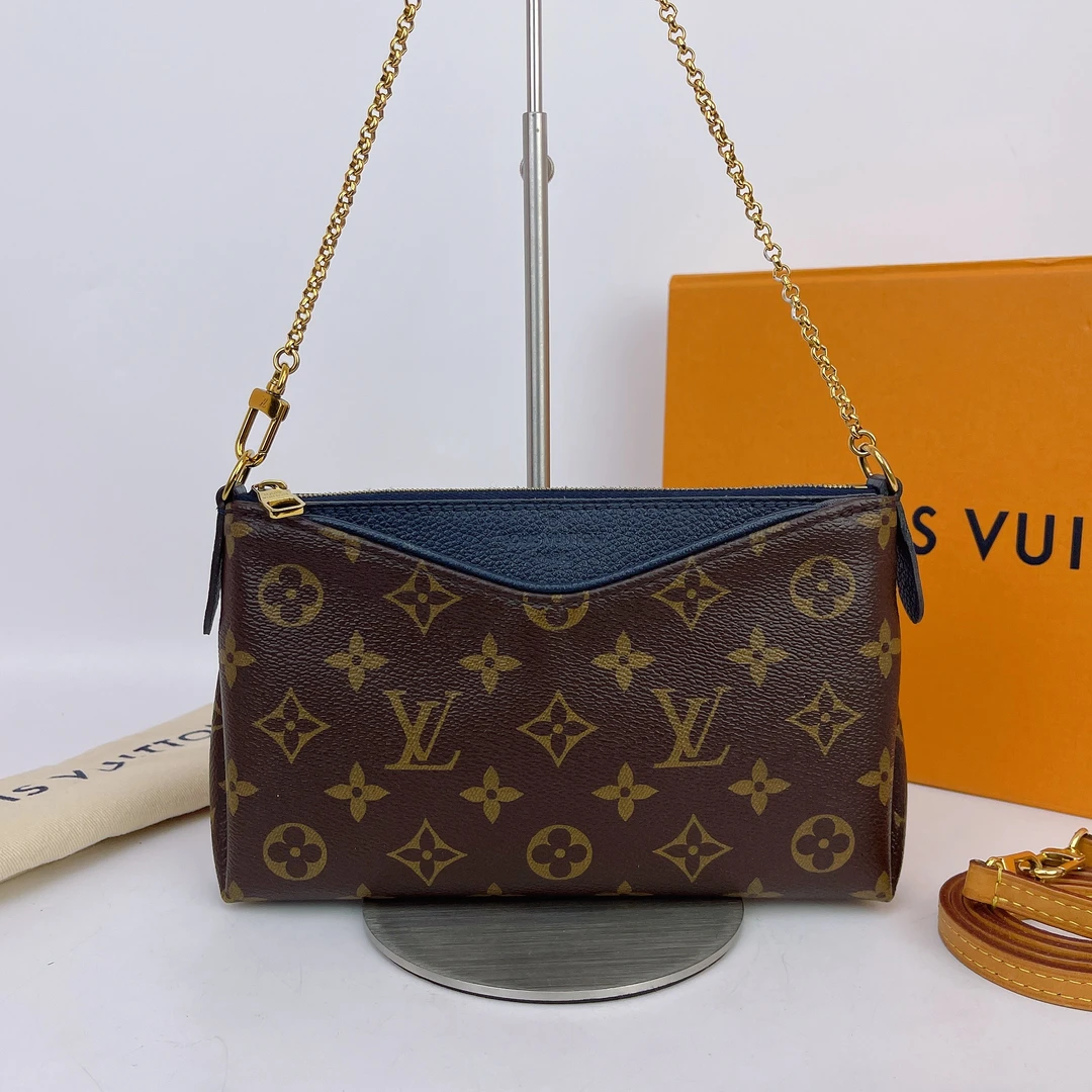 95新 LouisVuitton/路易威登 LV 老花传奇包底22棕色 H167