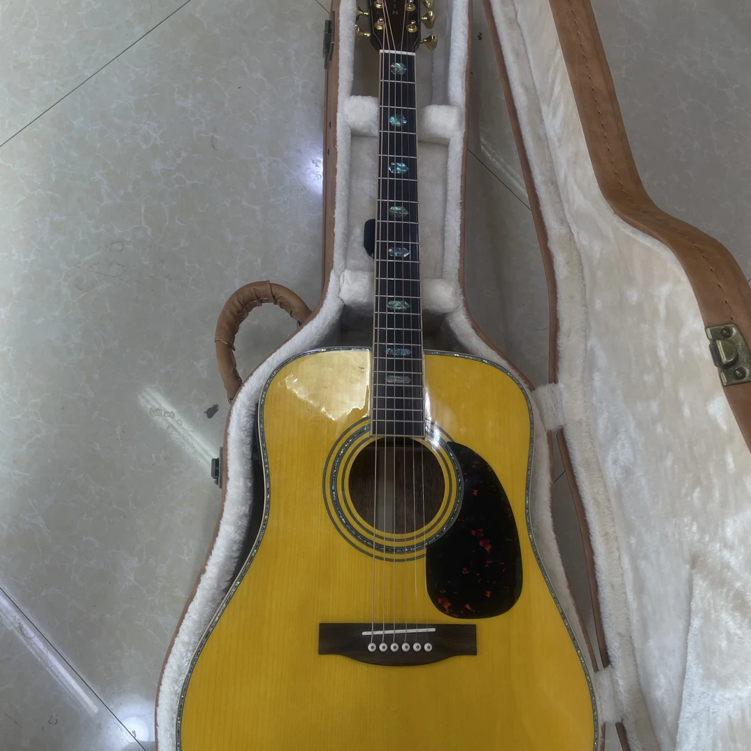 复刻马丁D41复刻全单民谣吉他面云杉侧背桃花心木适合演出