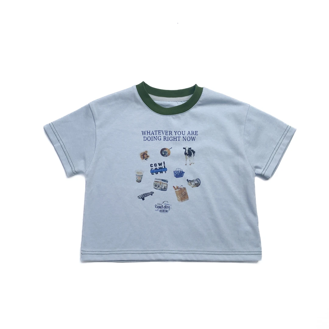 M 儿童休闲百搭圆领宽松套头时尚针织T 25B01952