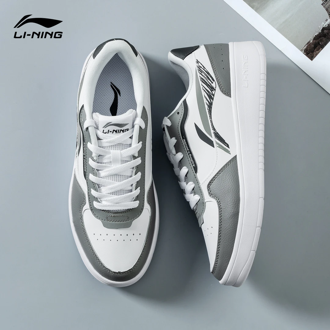 李宁板鞋男爆款2025夏季新款时尚百搭休闲高颜值痞帅开车运动鞋
