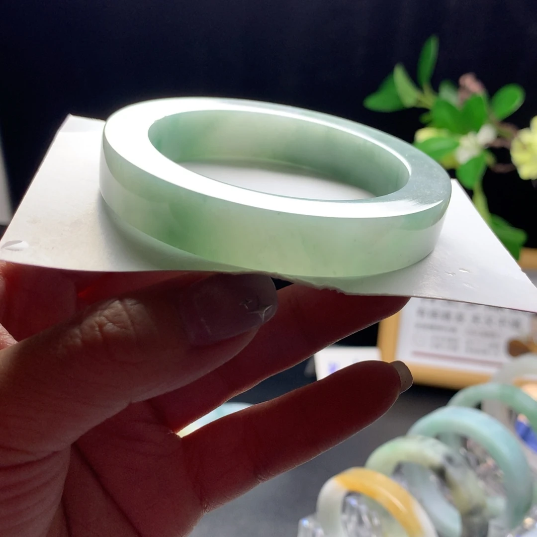 定制翡翠未镶嵌翡翠手镯58_62