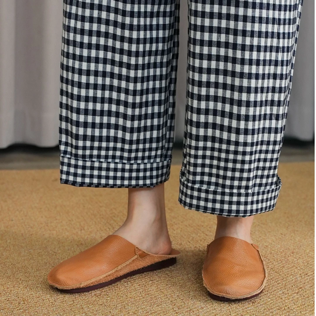 CHUN·「花园休闲复古舒适鞋拖」 时尚舒适休闲夏季真皮软底百搭潮