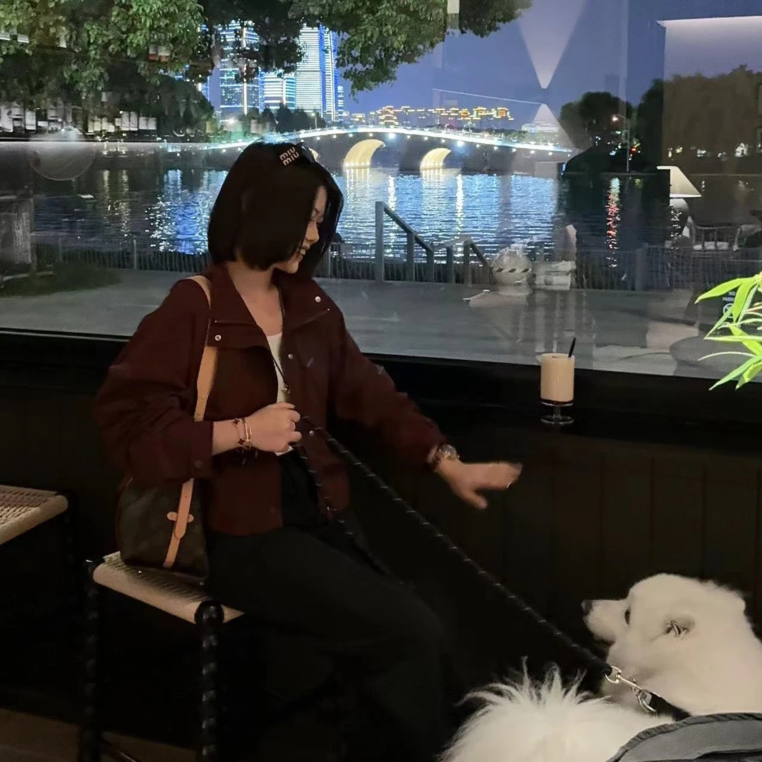 【酷飒夹克】秋季立领双口袋户外收口长袖夹克金属扣纯色短外套