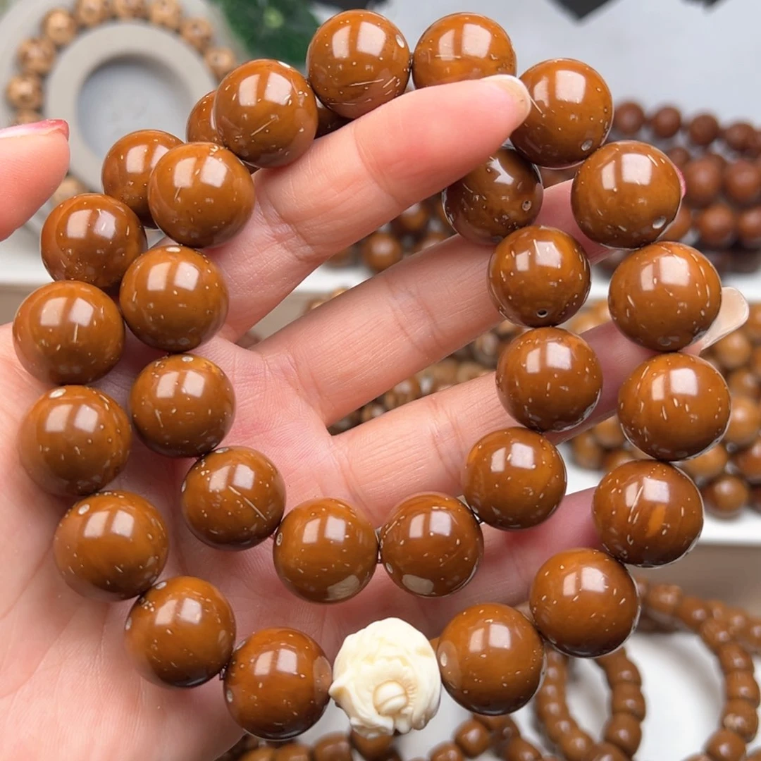 紫金鼠手串16.5光珠手持练手款