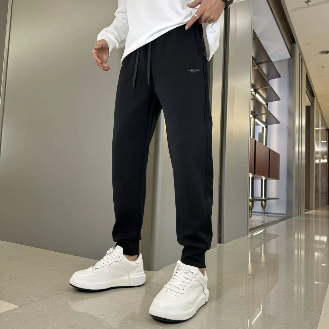 束口秋冬款加绒加厚男士空气层百搭宽松休闲卫裤休闲裤运动6602