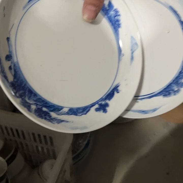 景德镇高温陶瓷手绘盘6寸两个