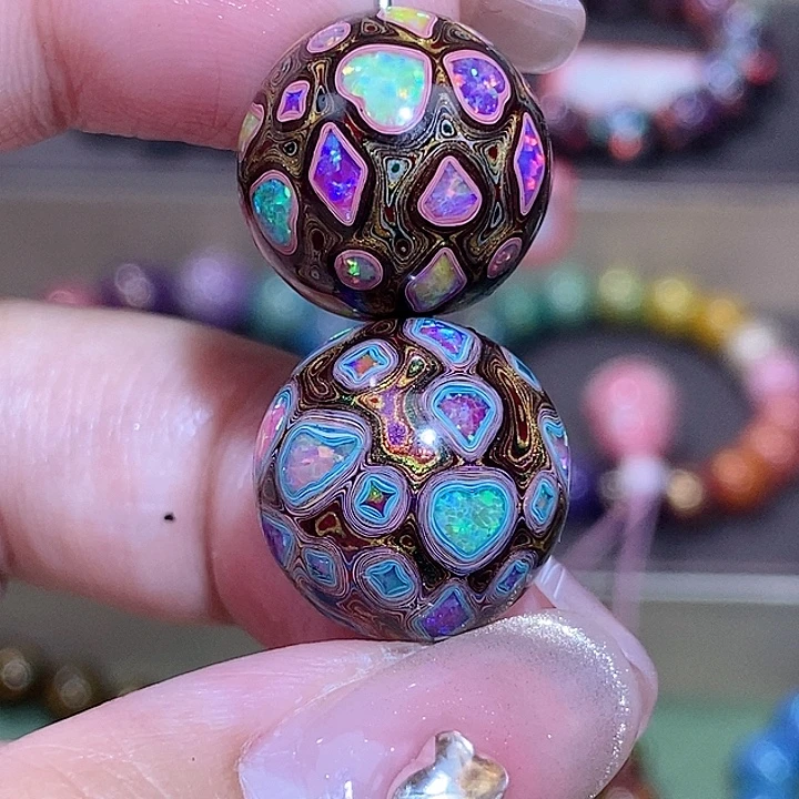 孤***者大漆珠1.5图案款珠