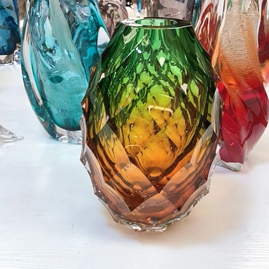 水晶花瓶高28厘米口径5厘米