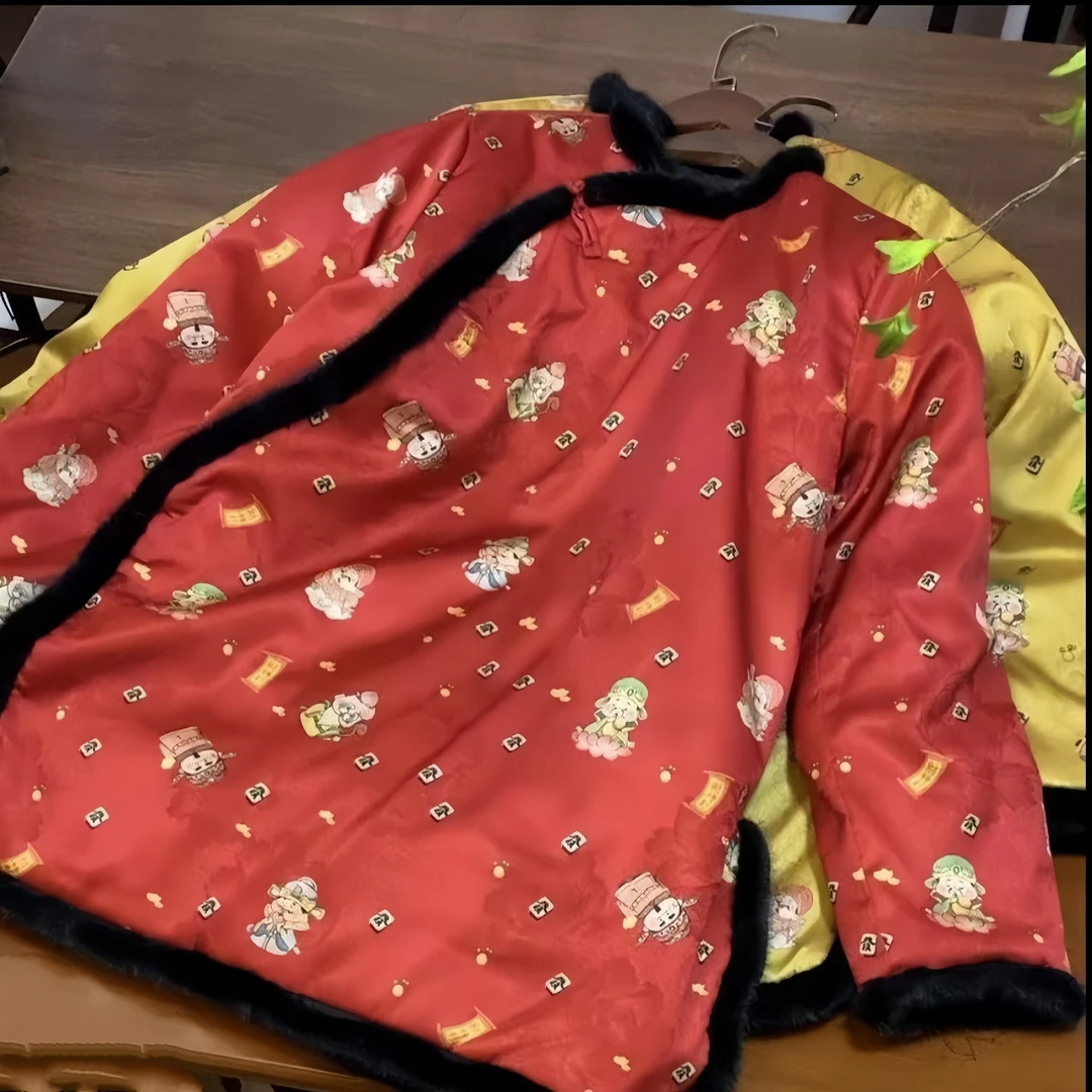 【财神】新中式秋冬民族风加厚袍子财神上衣 中国风