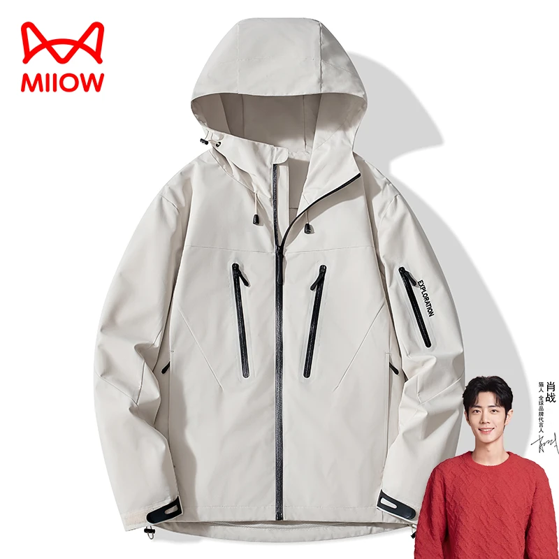 MIIOW CLASSIC/猫人经典户外冲锋外套新款春秋防风情侣登山夹克