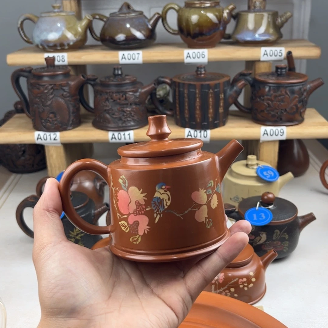 壶220cc 建水紫陶全手工制作，老匠人精工精制