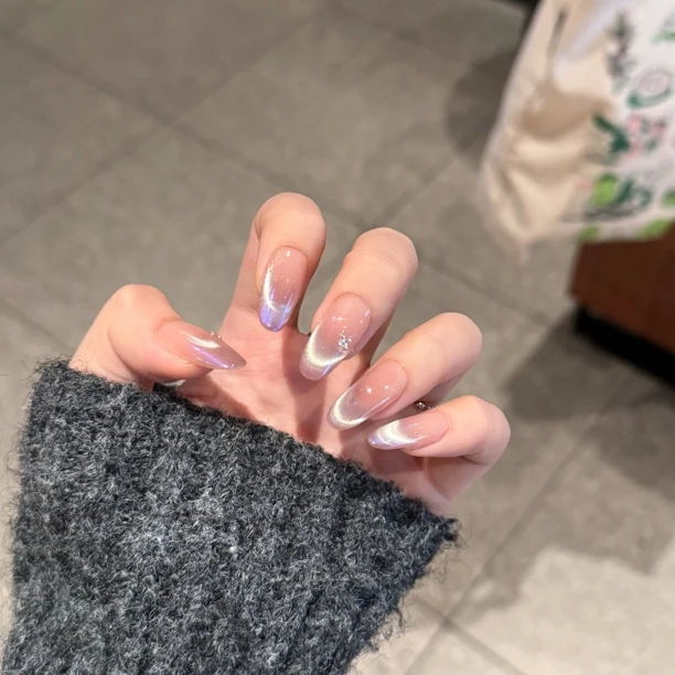 【魅惑迷离】珊瑚纪显白温柔猫眼极光纯欲纯手工穿戴甲