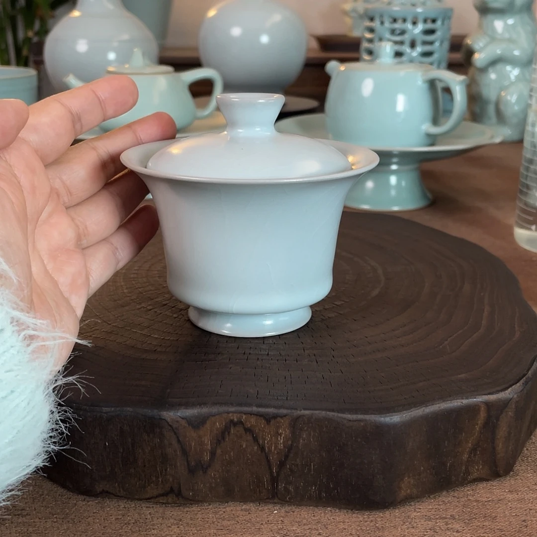 维***诘瓷微瑕马蹄原矿汝瓷当代