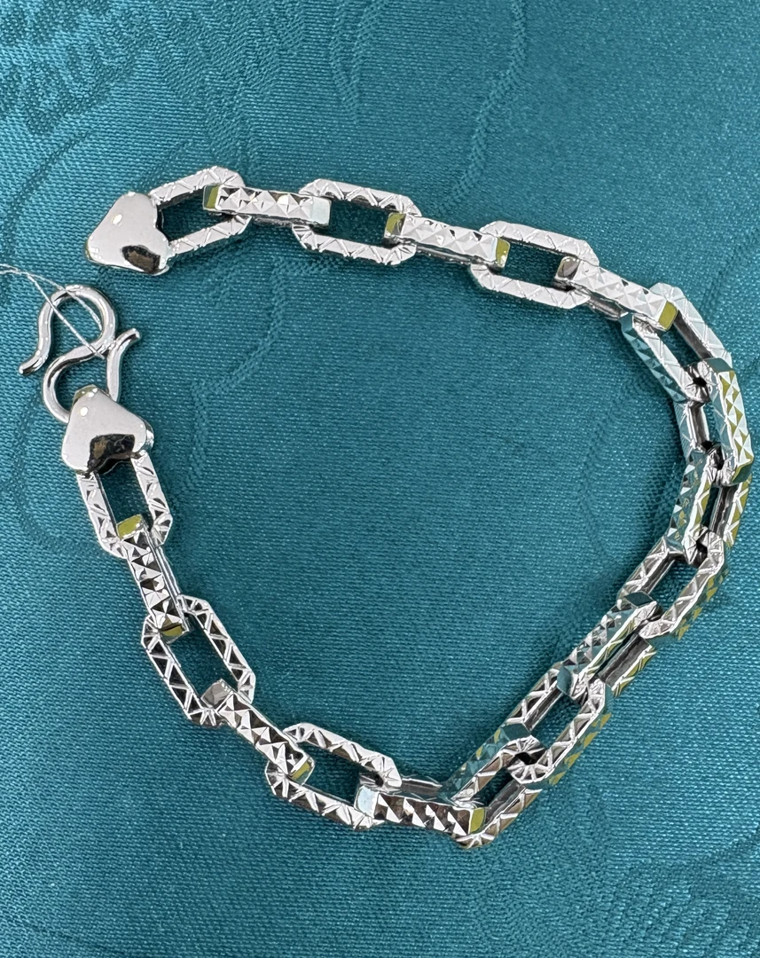 铂金pt950车花卡链手链