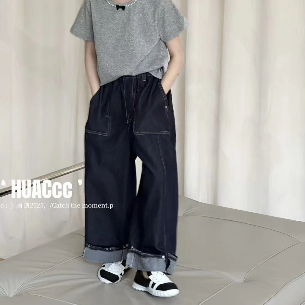 5215儿童卷边牛仔裤