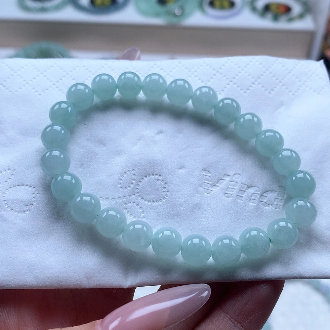 翡翠未镶嵌手串晴底7.5