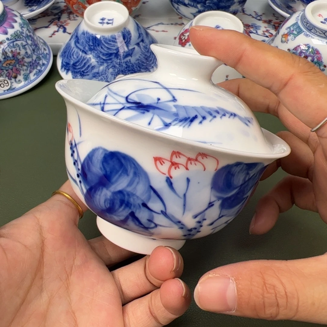 陶瓷景德镇纯手工纯手绘茶具木木96