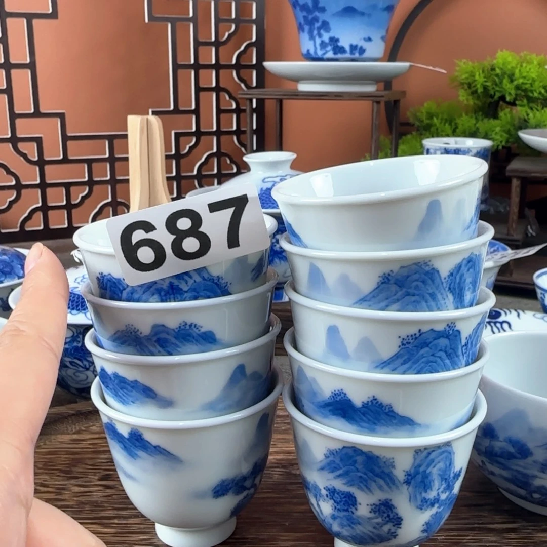 欧**米景德镇陶瓷手绘茶具687