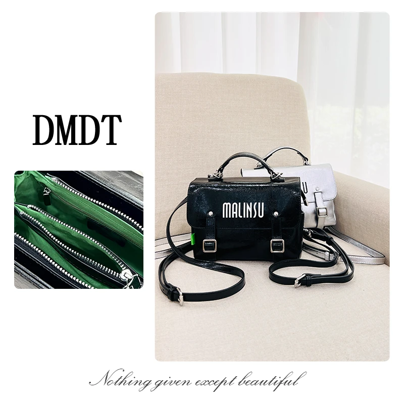 【DMDT服饰】2025新品 “空屿”字母印花多格子女可斜挎休闲双肩包302