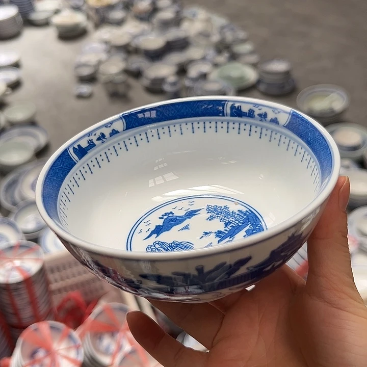 青花5.5寸梧桐饭碗