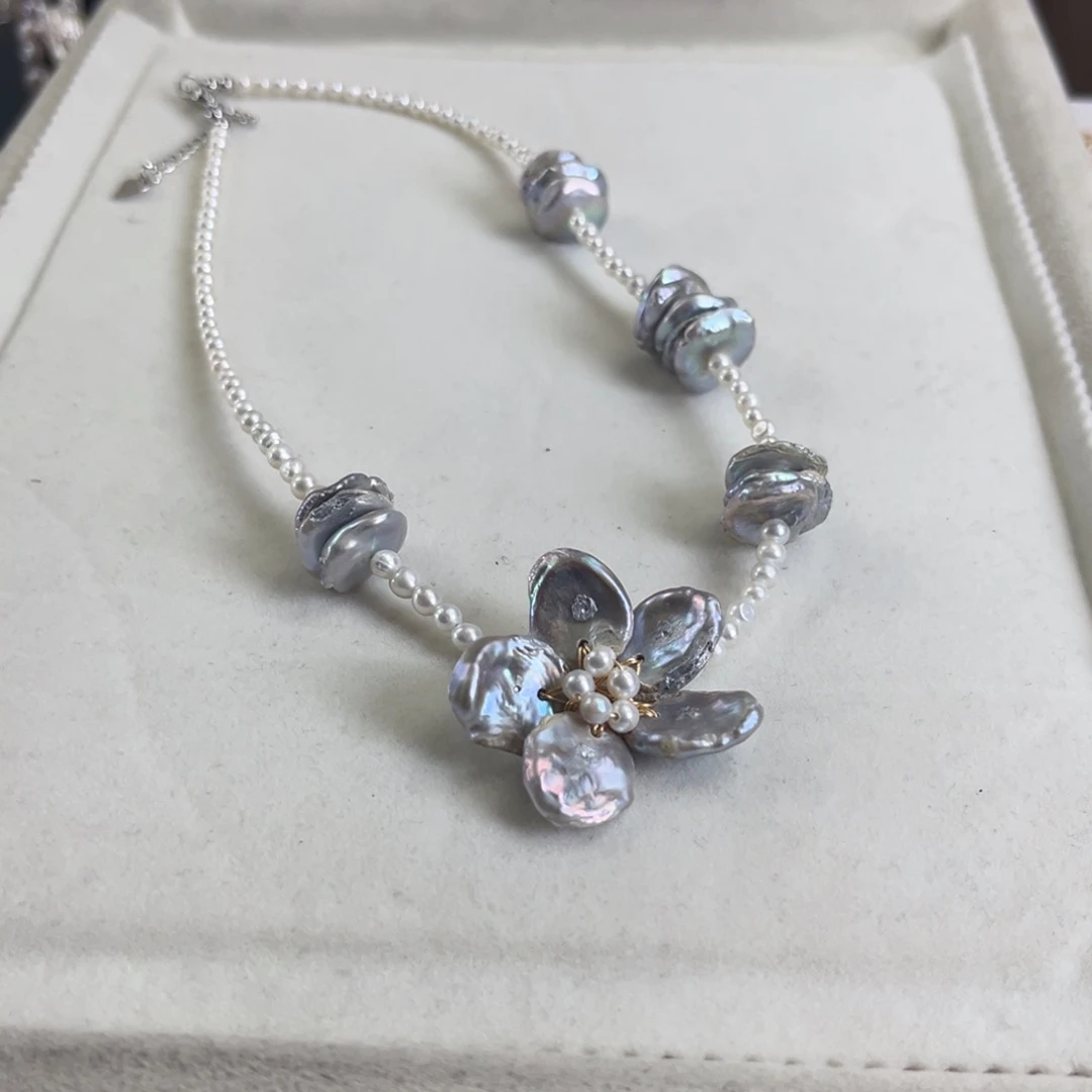 淡水珍珠未镶嵌项链【纯恬】