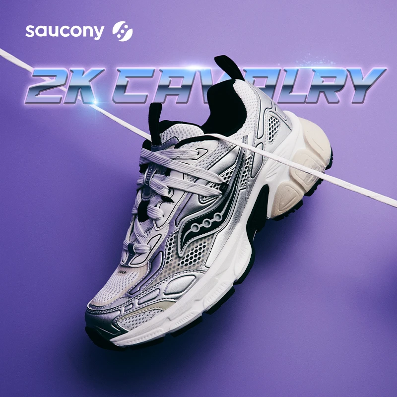 Saucony索康尼2K CAVALRY骑士鞋情侣复古百搭休闲鞋运动老爹鞋