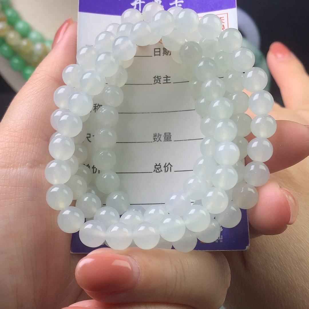 翡翠未镶嵌手链卡7.2