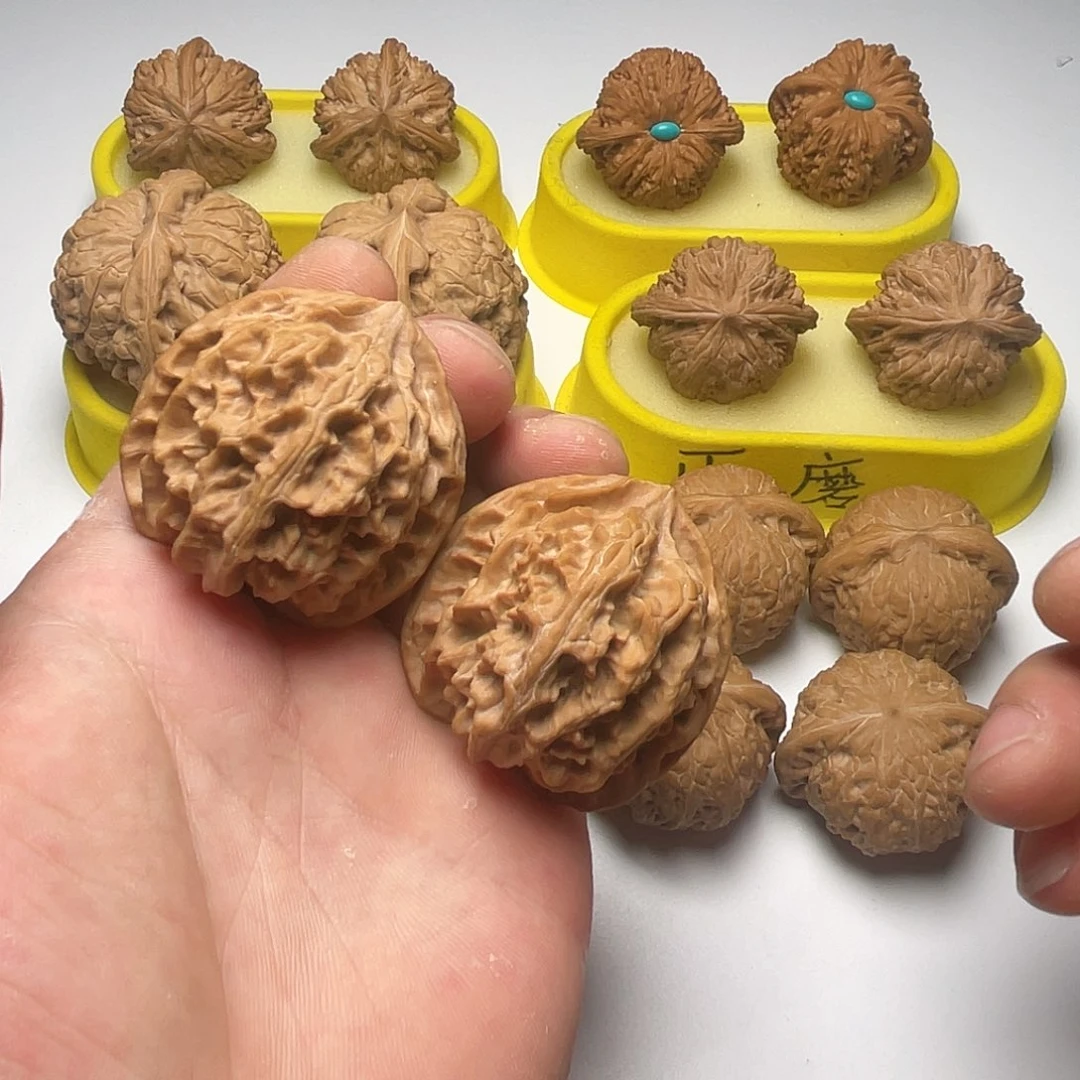 把件文玩核桃原装三角苹果园
