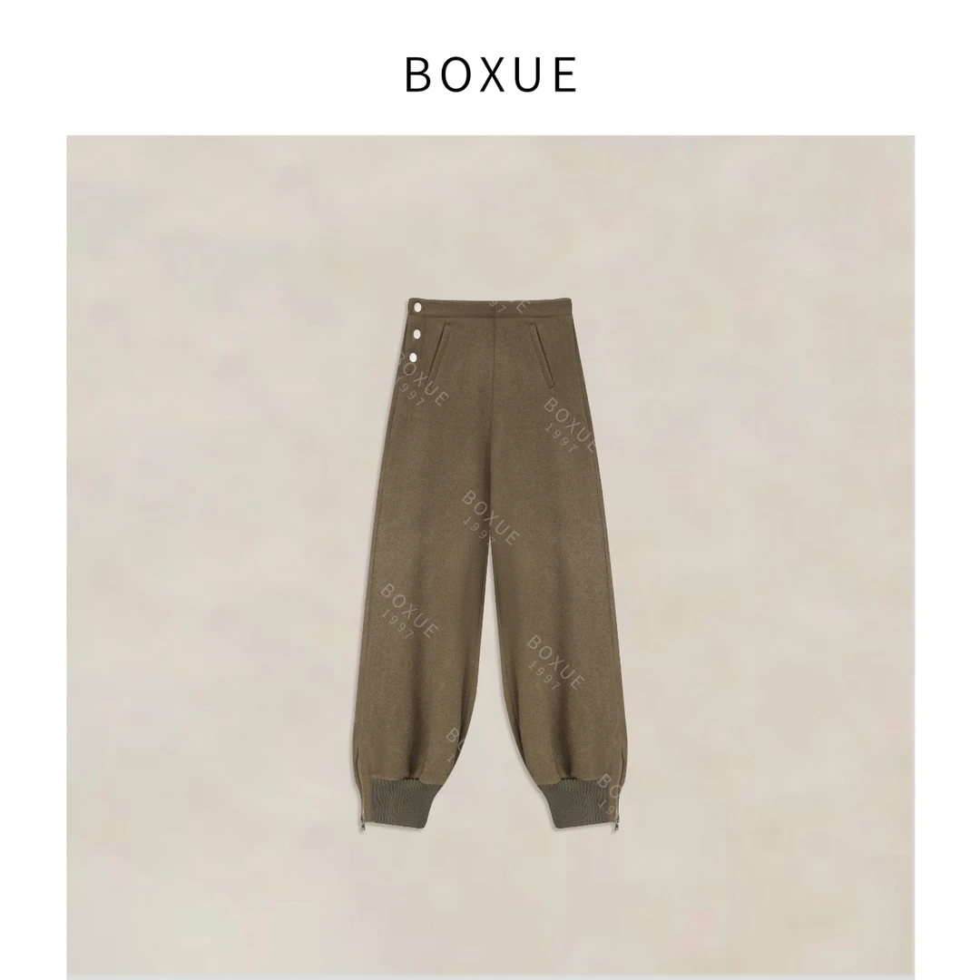 BOXUE“高乔裤”2025秋冬高级感天.丝羊.毛束脚裤子#2501004K5220