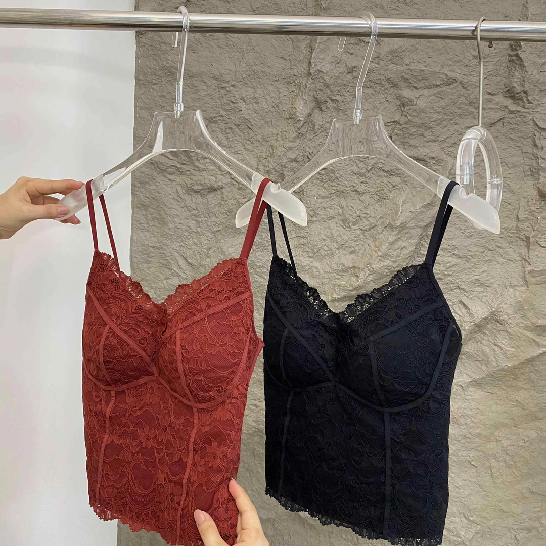 性感蕾丝美背吊带百搭修身显瘦时尚可外穿聚拢质感纯欲无钢圈舒适