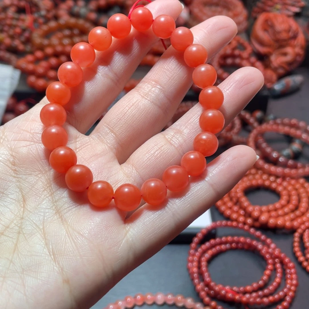 南红玛瑙手链未镶嵌