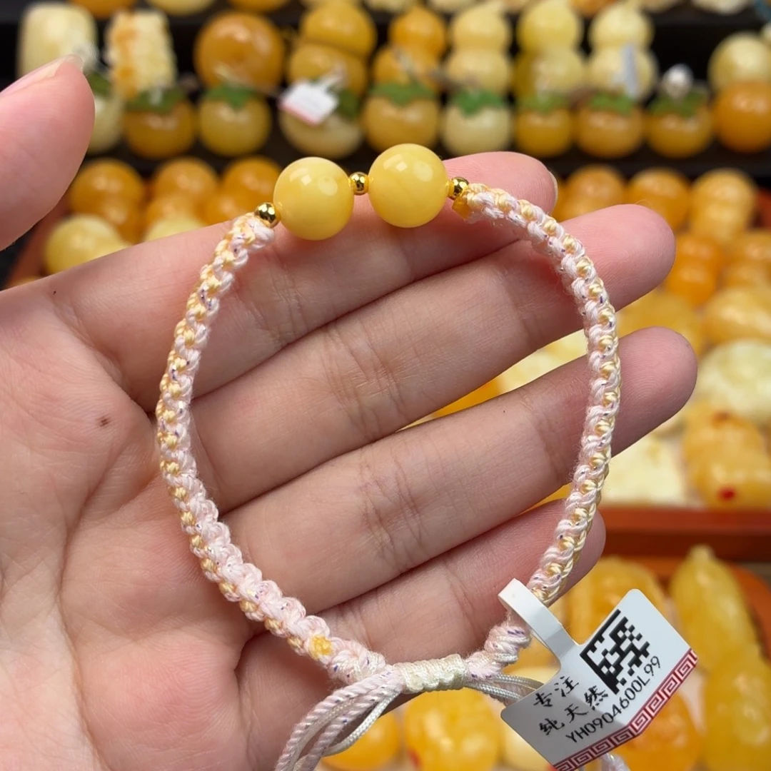 蜜蜡未镶嵌毛衣链蜜蜡