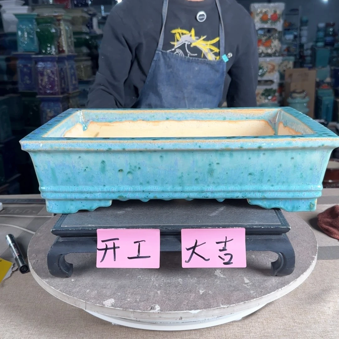 一风堂石湾花盆。缝隙微瑕