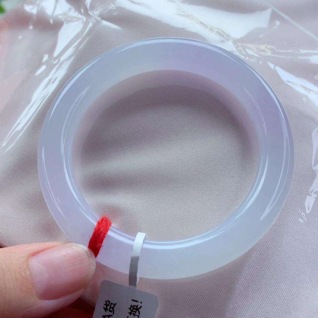 翡翠手镯（圆镯）未镶嵌冰胶粉紫 仙气飘飘 零结构 喵喵