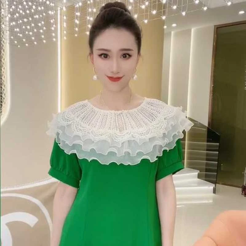 蕾丝假领子女春夏季外搭蕾丝衣领装饰领韩版百搭衬衣领配裙小披肩