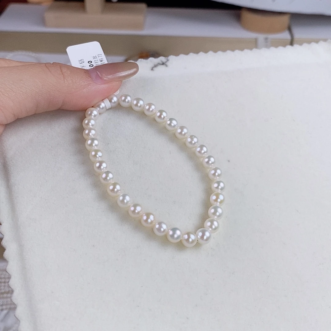 银S925镶嵌手绳淡水珍珠