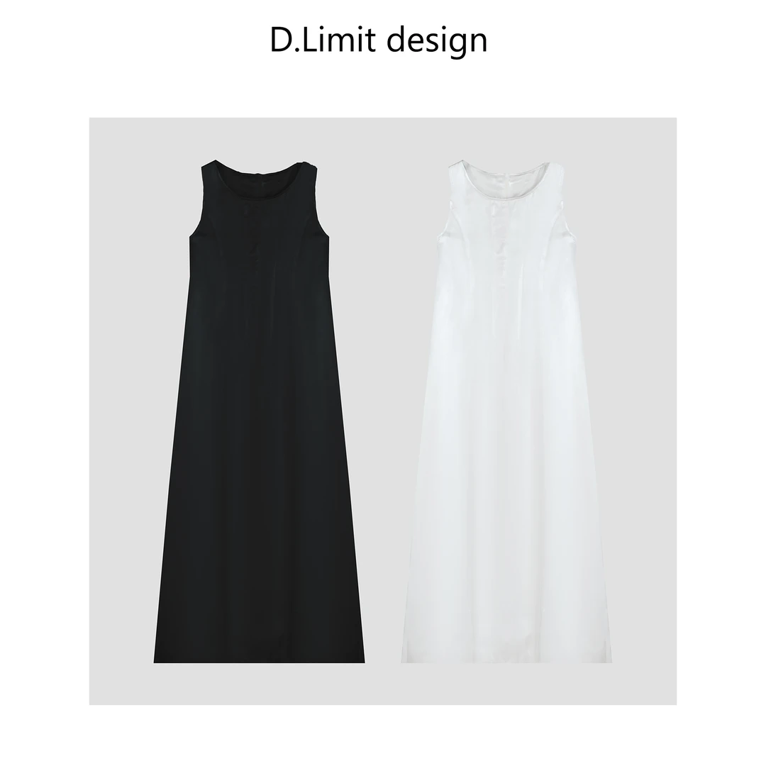 【D.Limit design】文艺简约宽松无袖背心连衣裙DLCK82365