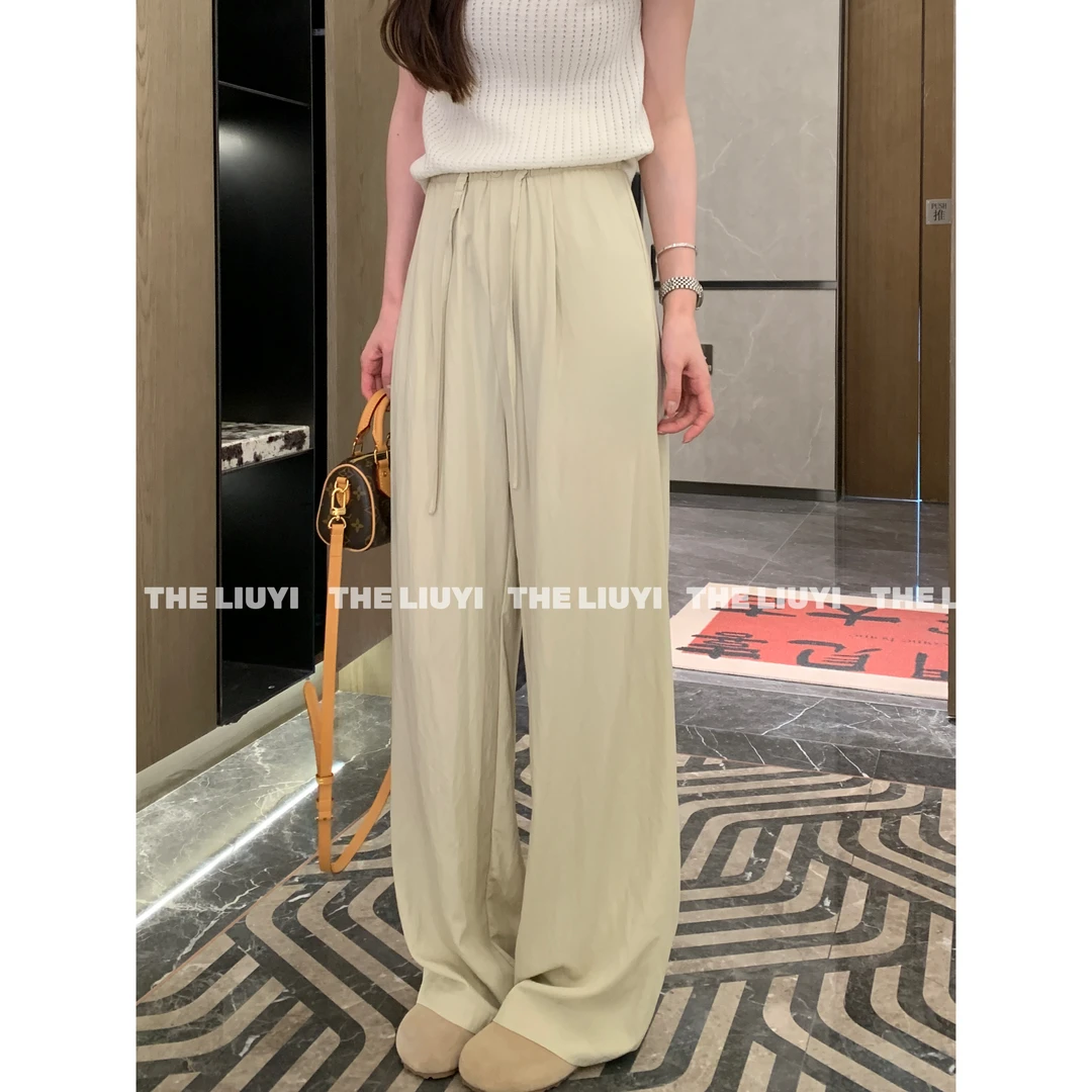 【LIUYI】遛弯裤～夏季柔软垂坠轻量抽绳休闲裤55093