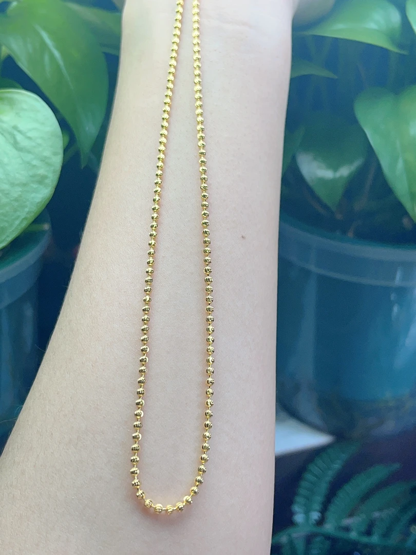 链子925银 YL016【盛年珠宝】S925银隔珠项链-送礼佳品-