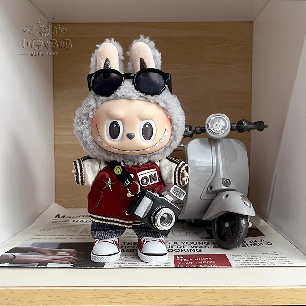 labubu娃衣labubu衣服2025新款棒球服娃衣17cm马卡龙衣服一二三代