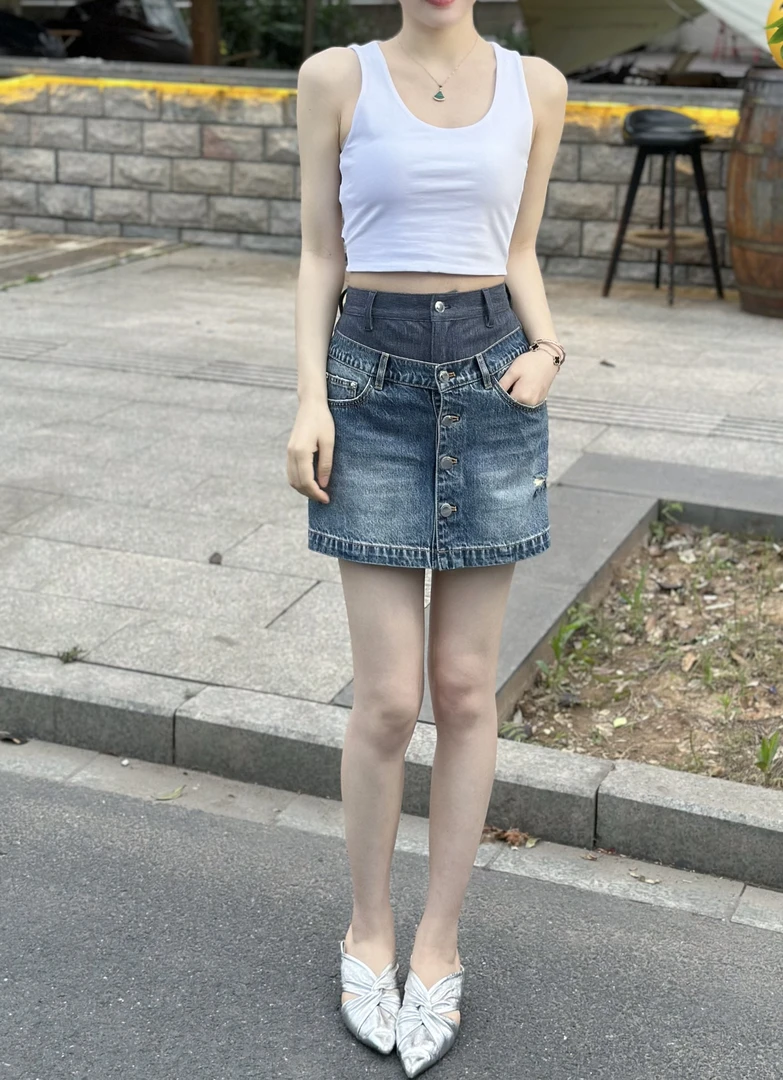 设计师品牌YJL牛仔短裤YJL25C1202-08