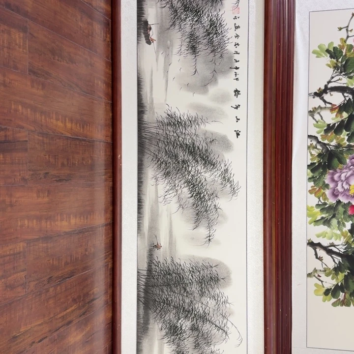国画带框尺寸48*163厘米
