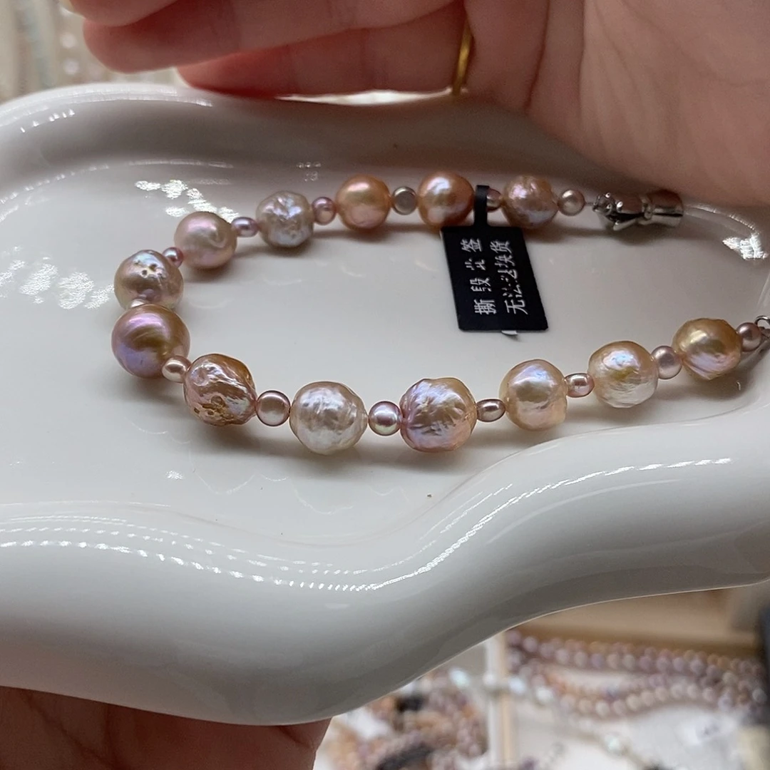 淡水珍珠手绳银S925镶嵌