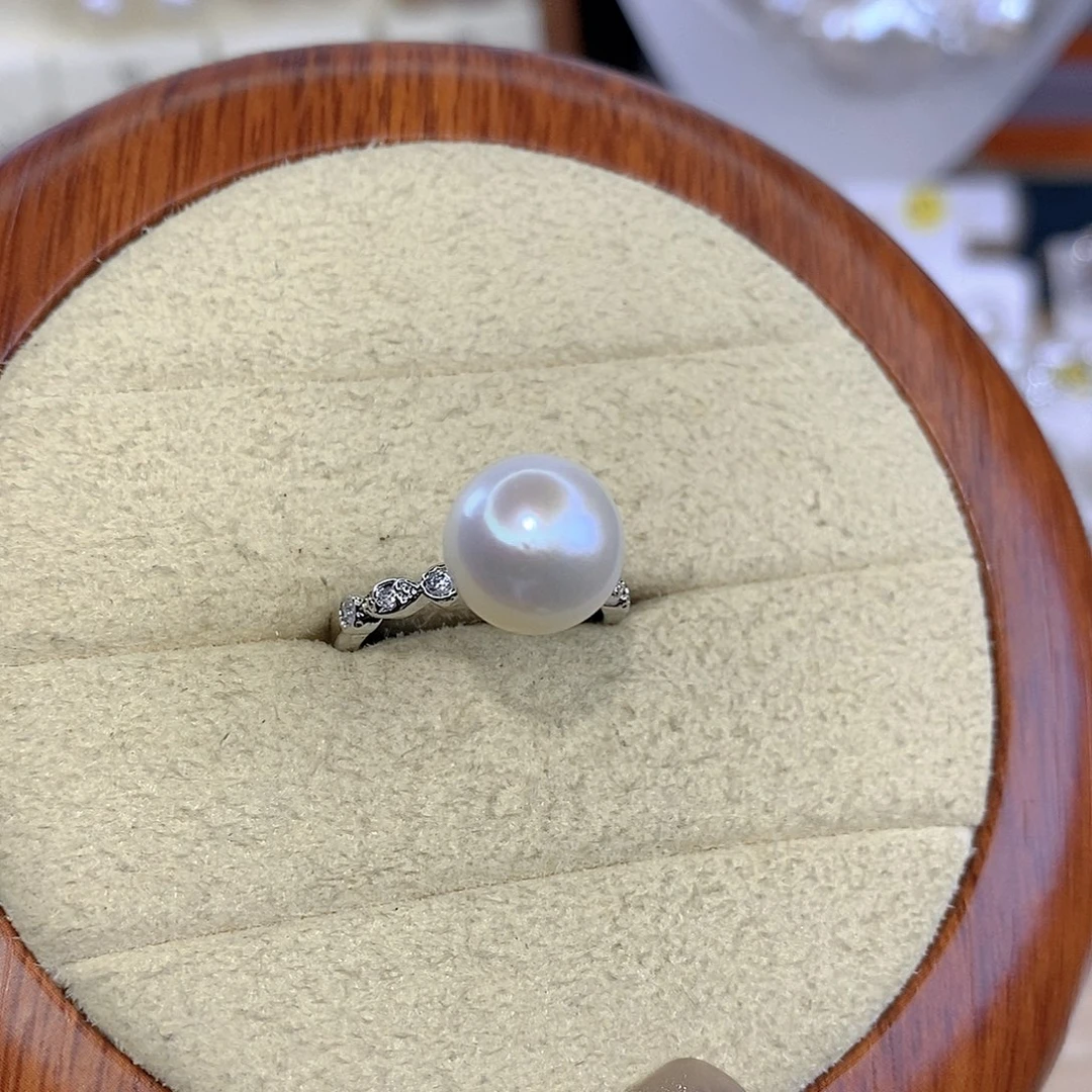 合金淡水珍珠戒指F
